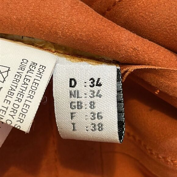 Elegance Paris women’s brown cognac leather jacket size US 2 - Picture 9 of 16